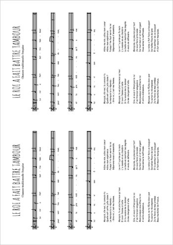 Le roi a fait battre tambour Partition gratuite